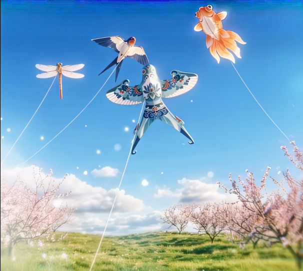 纸鸢送福 Paper kite